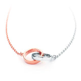 Interlocking TWO TONE Plated Love Rose Gold