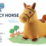 Bouncy Horse Plush Inflatable Ride-On