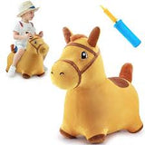 Bouncy Horse Plush Inflatable Ride-On