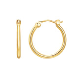 Minimal Mix 18mm Gold Plated Carrier Hoop Earrings