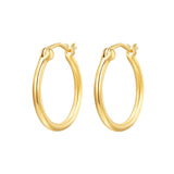 Minimal Mix 18mm Gold Plated Carrier Hoop Earrings