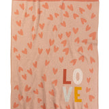 Indus Design - Love Heart Blanket Blush