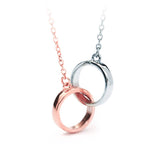 Interlocking TWO TONE Plated Love Rose Gold