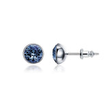 Signature Stud  1 Carat Denim BlueRhodium Plated