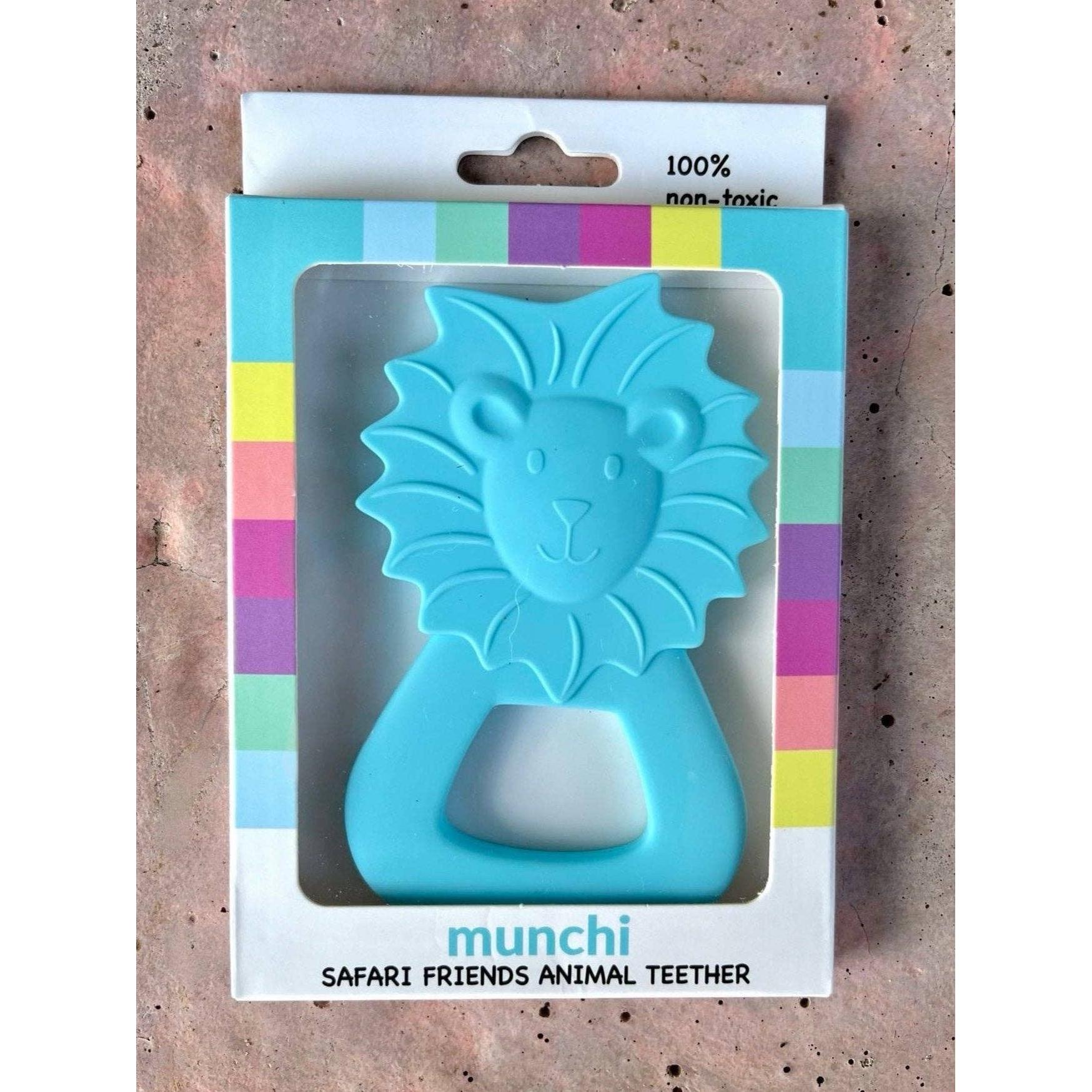 munchi - Lion Teether - Blue