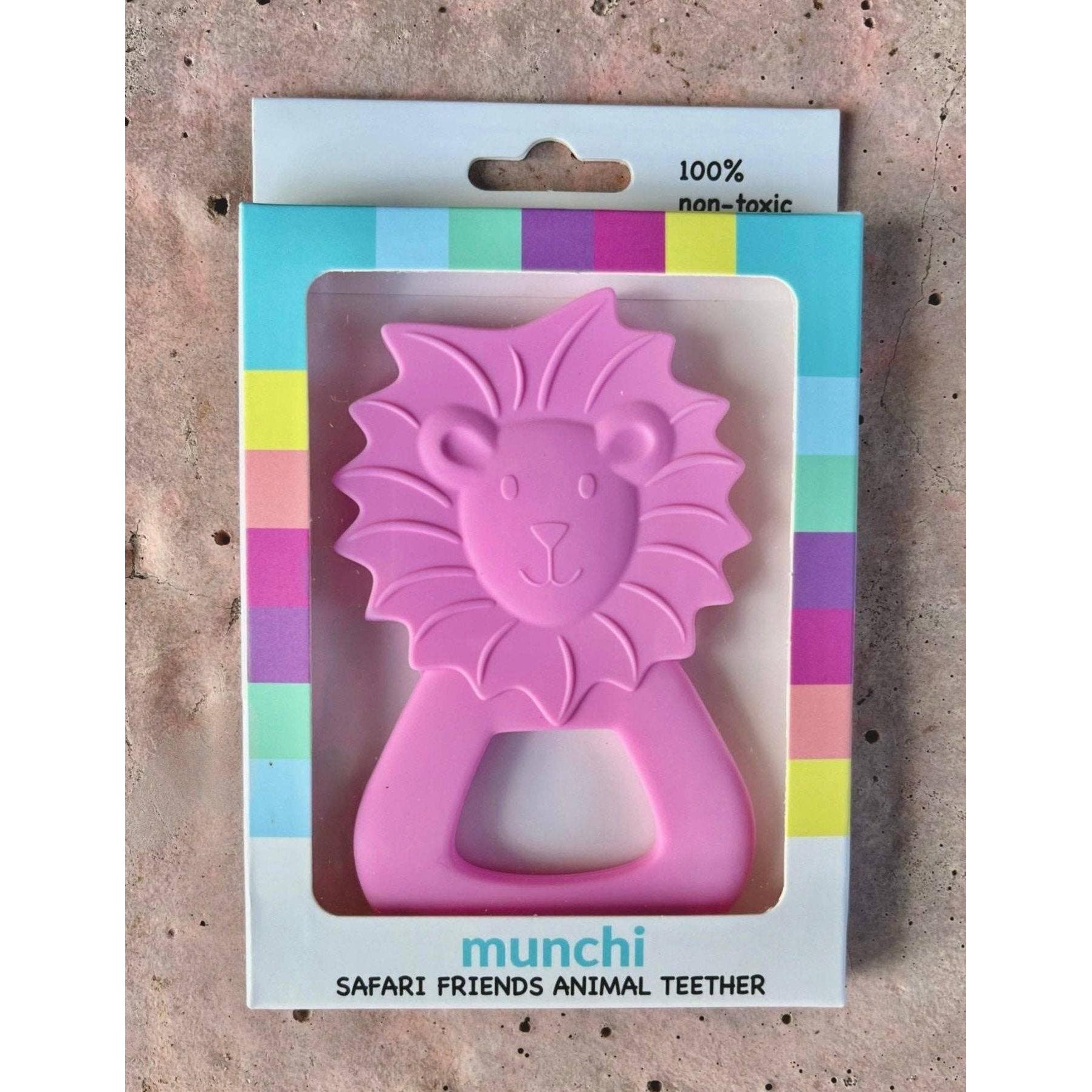 munchi - Lion Teether - Pink