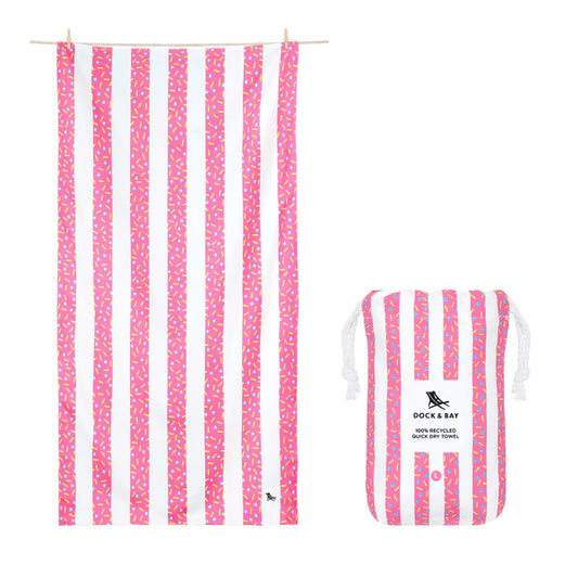 Dock & Bay: Beach Towel Celebrations Collection L - Cupcake Sprinkles
