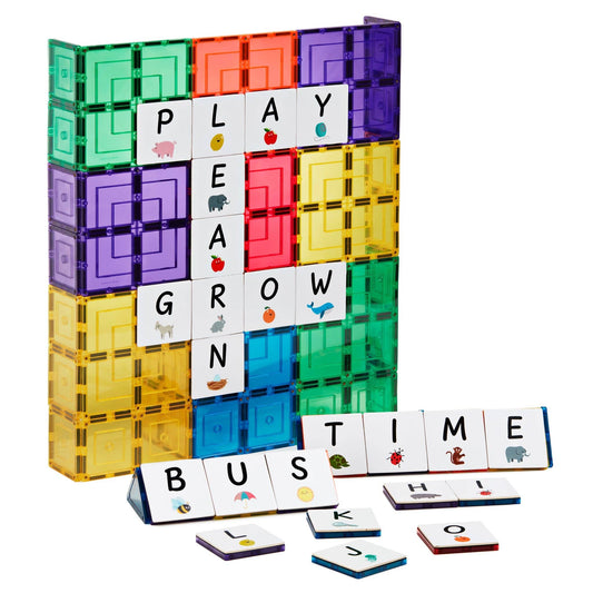 Learn and Grow Toys - Learn & Grow Magnetic Tile Topper - Alphabet Upper Case Pack